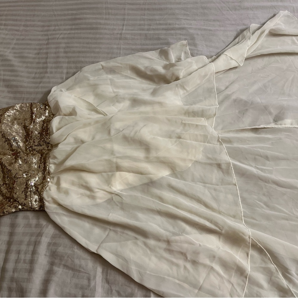 Golden Embellished Tube Gown Dress - Picture 5 of 13